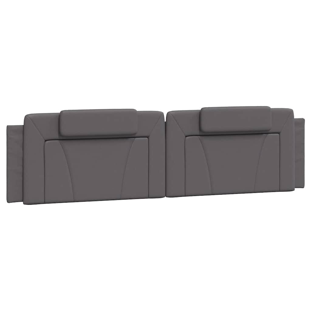 vidaXL Kopfteil-Kissen "Viana" Grau 200 cm Kunstleder