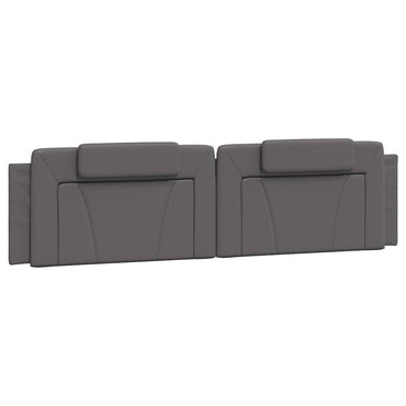 vidaXL Kopfteil-Kissen "Viana" Grau 200 cm Kunstleder