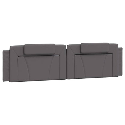 vidaXL Kopfteil-Kissen "Viana" Grau 200 cm Kunstleder