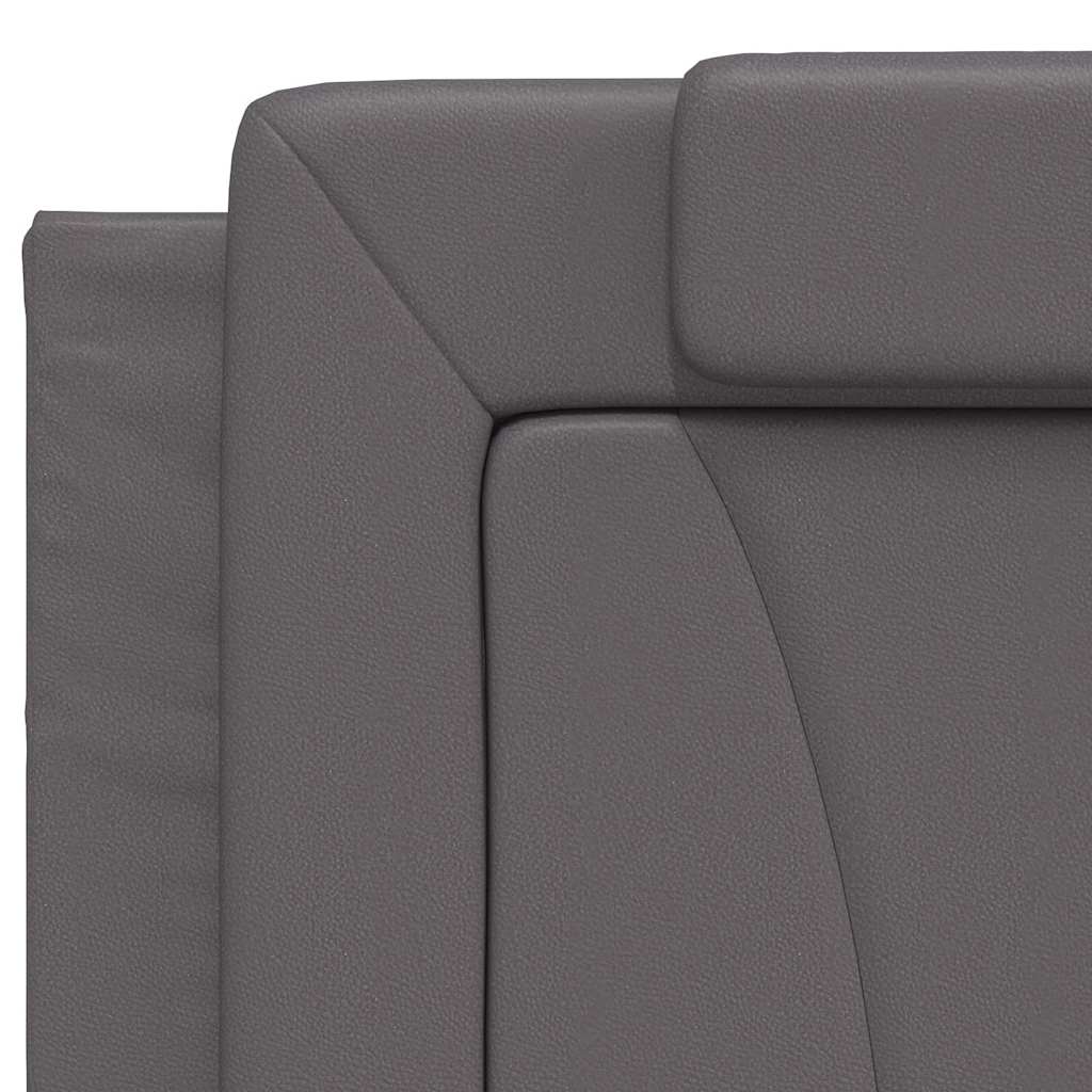 vidaXL Kopfteil-Kissen "Viana" Grau 200 cm Kunstleder