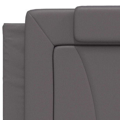 vidaXL Kopfteil-Kissen "Viana" Grau 200 cm Kunstleder