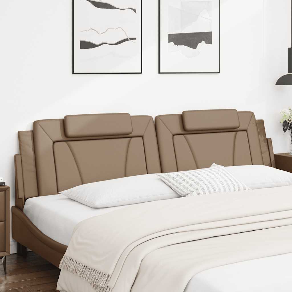 vidaXL Kopfteil-Kissen "Viana" Cappuccino-Braun 200 cm Kunstleder