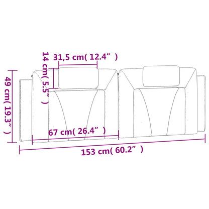 Kopfteil-Kissen "Viana" Weiß 152 cm Kunstleder
