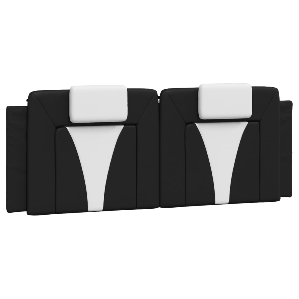 vidaXL Kopfteil-Kissen "Viana" Schwarz und Weiß 152 cm Kunstleder