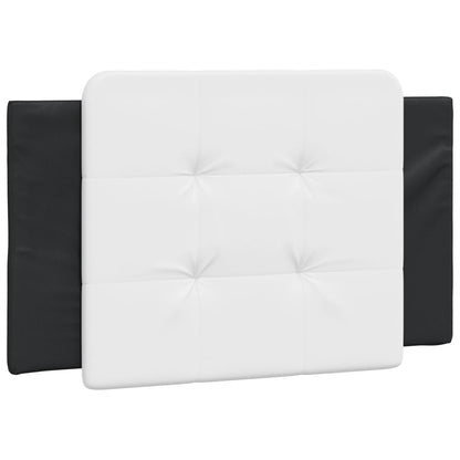 vidaXL Kopfteil-Kissen "Zadar" Weiß und Schwarz 80 cm Kunstleder