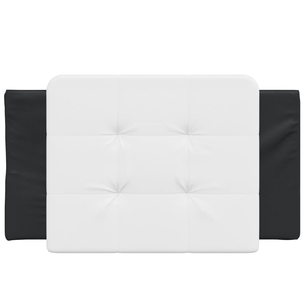 vidaXL Kopfteil-Kissen "Zadar" Weiß und Schwarz 80 cm Kunstleder