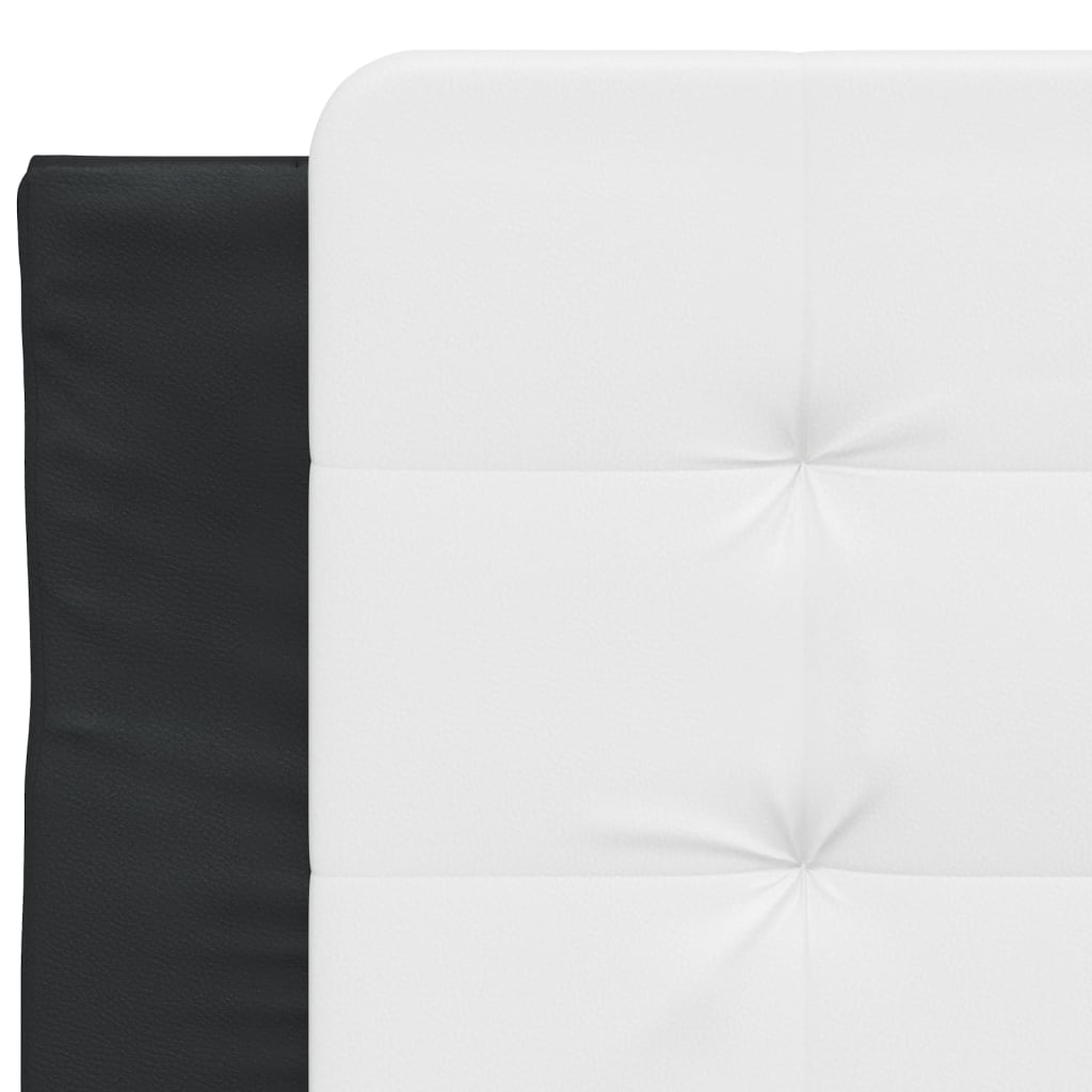 vidaXL Kopfteil-Kissen "Zadar" Weiß und Schwarz 80 cm Kunstleder