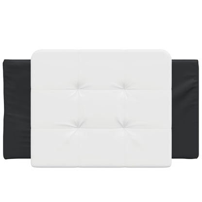vidaXL Kopfteil-Kissen "Zadar" Weiß und Schwarz 90 cm Kunstleder