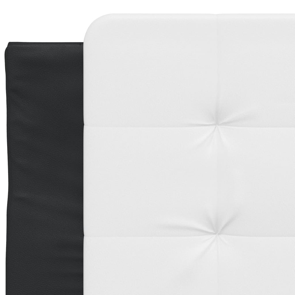vidaXL Kopfteil-Kissen "Zadar" Weiß und Schwarz 90 cm Kunstleder
