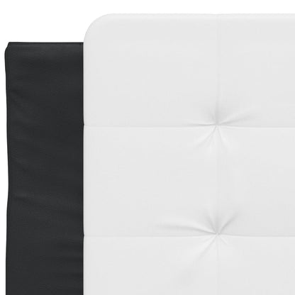 vidaXL Kopfteil-Kissen "Zadar" Weiß und Schwarz 90 cm Kunstleder