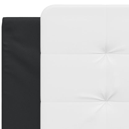 vidaXL Kopfteil-Kissen "Zadar" Weiß und Schwarz 100 cm Kunstleder