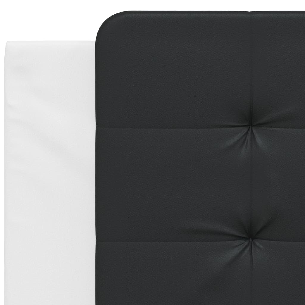 vidaXL Kopfteil-Kissen "Zadar" Schwarz und Weiß 100 cm Kunstleder
