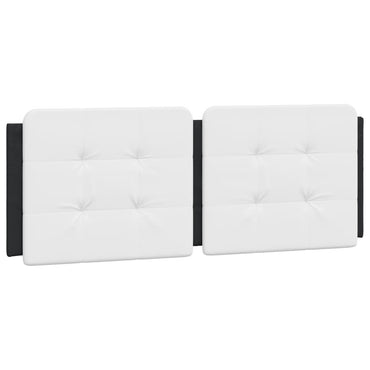 vidaXL Kopfteil-Kissen "Zadar" Weiß und Schwarz 120 cm Kunstleder