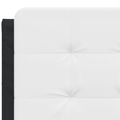 vidaXL Kopfteil-Kissen "Zadar" Weiß und Schwarz 120 cm Kunstleder