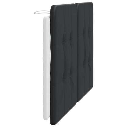 vidaXL Kopfteil-Kissen "Zadar" Schwarz und Weiß 120 cm Kunstleder