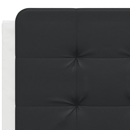 vidaXL Kopfteil-Kissen "Zadar" Schwarz und Weiß 120 cm Kunstleder
