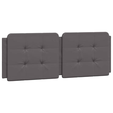 vidaXL Kopfteil-Kissen "Zadar" Grau 140 cm Kunstleder