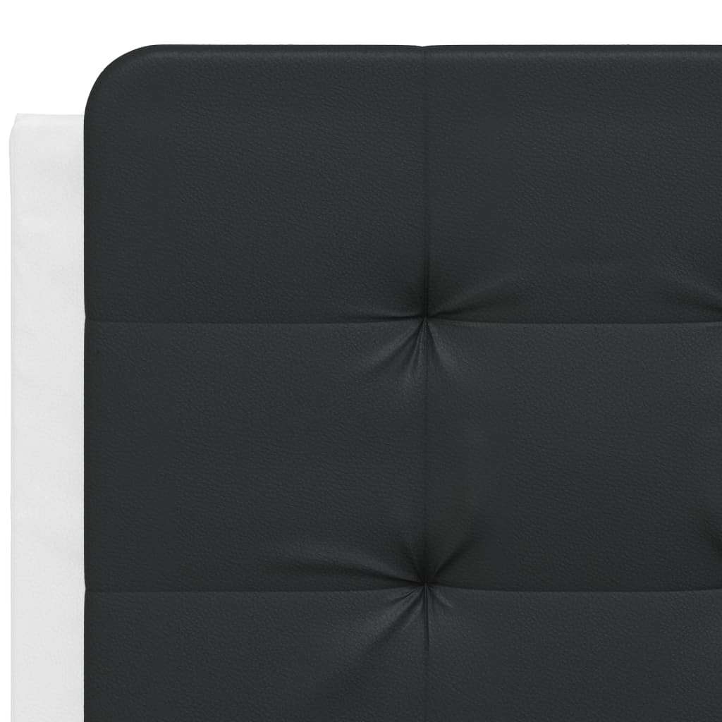 vidaXL Kopfteil-Kissen "Zadar" Schwarz und Weiß 140 cm Kunstleder