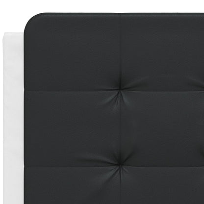 vidaXL Kopfteil-Kissen "Zadar" Schwarz und Weiß 140 cm Kunstleder