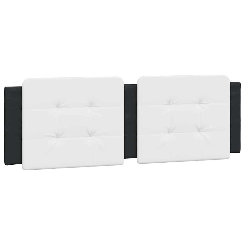 vidaXL Kopfteil-Kissen "Zadar" Weiß und Schwarz 160 cm Kunstleder