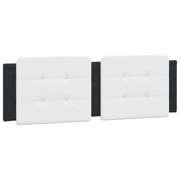 vidaXL Kopfteil-Kissen "Zadar" Weiß und Schwarz 160 cm Kunstleder