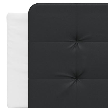 vidaXL Kopfteil-Kissen "Zadar" Schwarz und Weiß 160 cm Kunstleder
