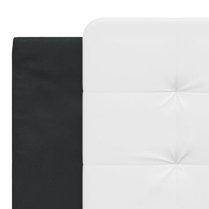 vidaXL Kopfteil-Kissen "Zadar" Weiß und Schwarz 180 cm Kunstleder
