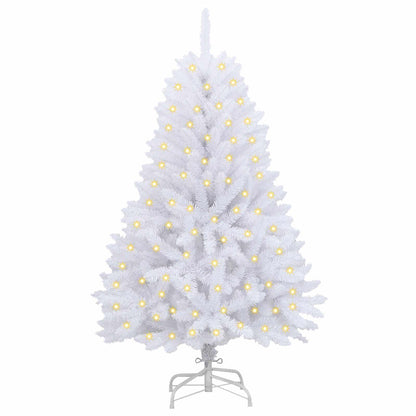 Künstlicher Weihnachtsbaum Weiß 120 cm PVC und Metall