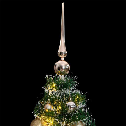 vidaXL Sapin de Noël artificiel avec neige et boules, 150 LED, 120 cm