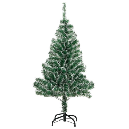 vidaXL Sapin de Noël artificiel avec neige et boules, 150 LED, 120 cm