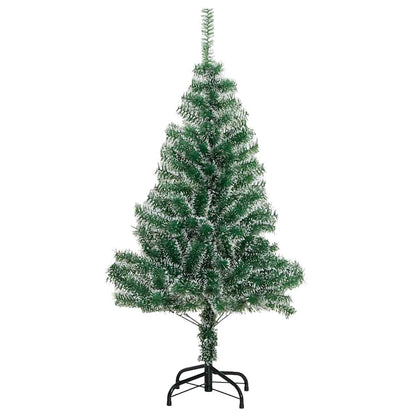 vidaXL Sapin de Noël artificiel avec neige et boules, 150 LED, 120 cm