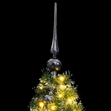 vidaXL Sapin de Noël artificiel avec neige et boules, 150 LED, 150 cm