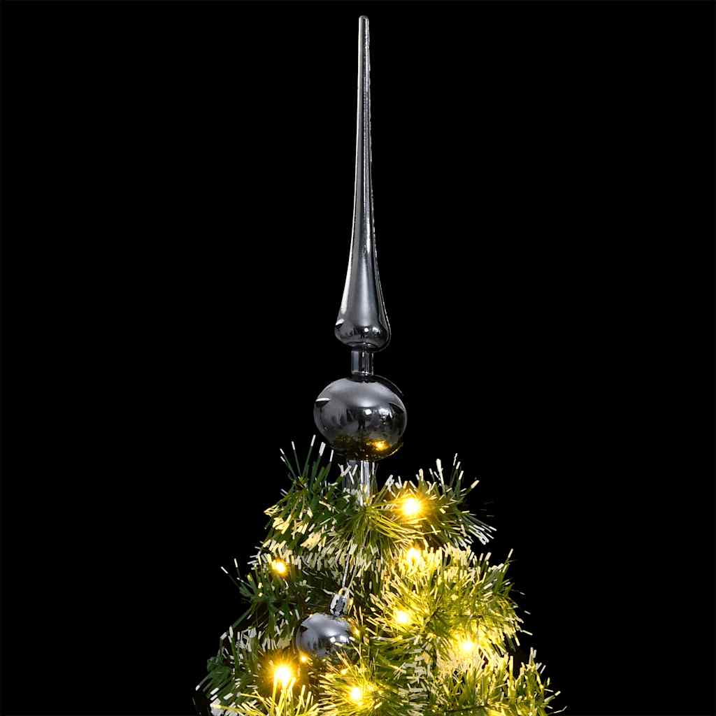 vidaXL Sapin de Noël artificiel pliable 150 LED et boules 120 cm