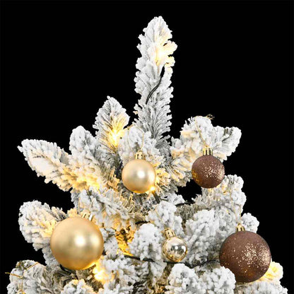 vidaXL Künstlicher Weihnachtsbaum Klappbar 300 LEDs & Kugeln 240 cm