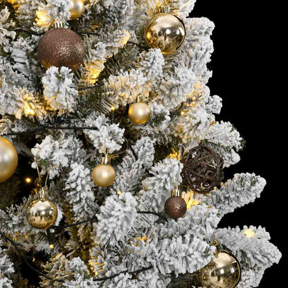 vidaXL Künstlicher Weihnachtsbaum Klappbar 300 LEDs & Kugeln 240 cm