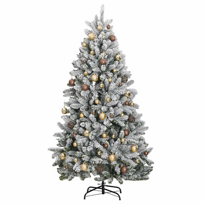 vidaXL Künstlicher Weihnachtsbaum Klappbar 300 LEDs & Kugeln 240 cm