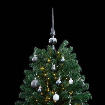 vidaXL Künstlicher Weihnachtsbaum Klappbar 300 LEDs & Kugeln 240 cm