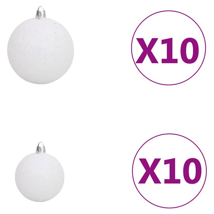vidaXL Künstlicher Weihnachtsbaum Klappbar mit Kugeln 300 LEDs 300 cm