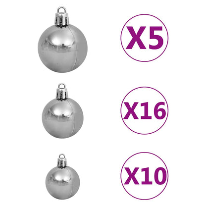 vidaXL Künstlicher Weihnachtsbaum Klappbar mit Kugeln 300 LEDs 300 cm