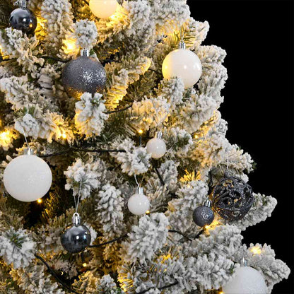 vidaXL Sapin de Noël artificiel pliable avec 300 LED et boules 240 cm