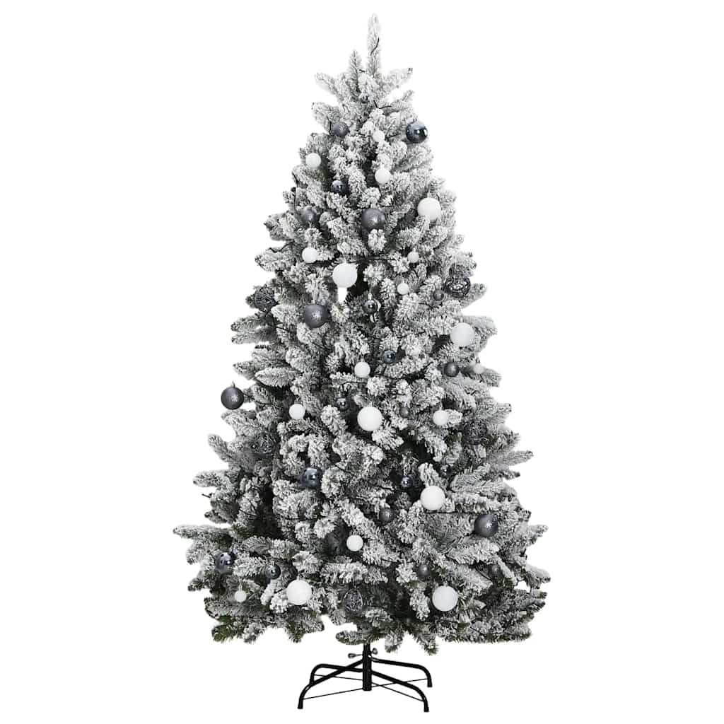 vidaXL Sapin de Noël artificiel pliable avec 300 LED et boules 240 cm