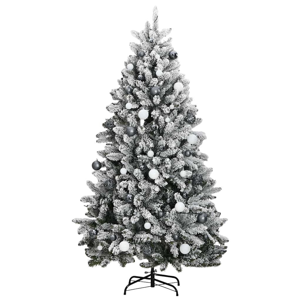 vidaXL Künstlicher Weihnachtsbaum Klappbar 300 LEDs & Kugeln 270 cm
