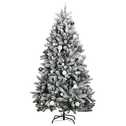 vidaXL Künstlicher Weihnachtsbaum Klappbar 300 LEDs & Kugeln 270 cm