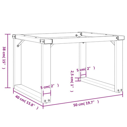 vidaXL Couchtischbeine O-Gestell 50x40x38 cm Stahl