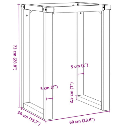 vidaXL Esstisch-Gestell in O-Form 60x50x73 cm Stahl