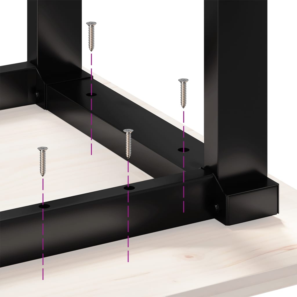 vidaXL Esstisch-Gestell in O-Form 60x40x73 cm Stahl
