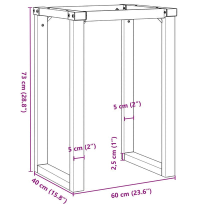 vidaXL Esstisch-Gestell in O-Form 60x40x73 cm Stahl