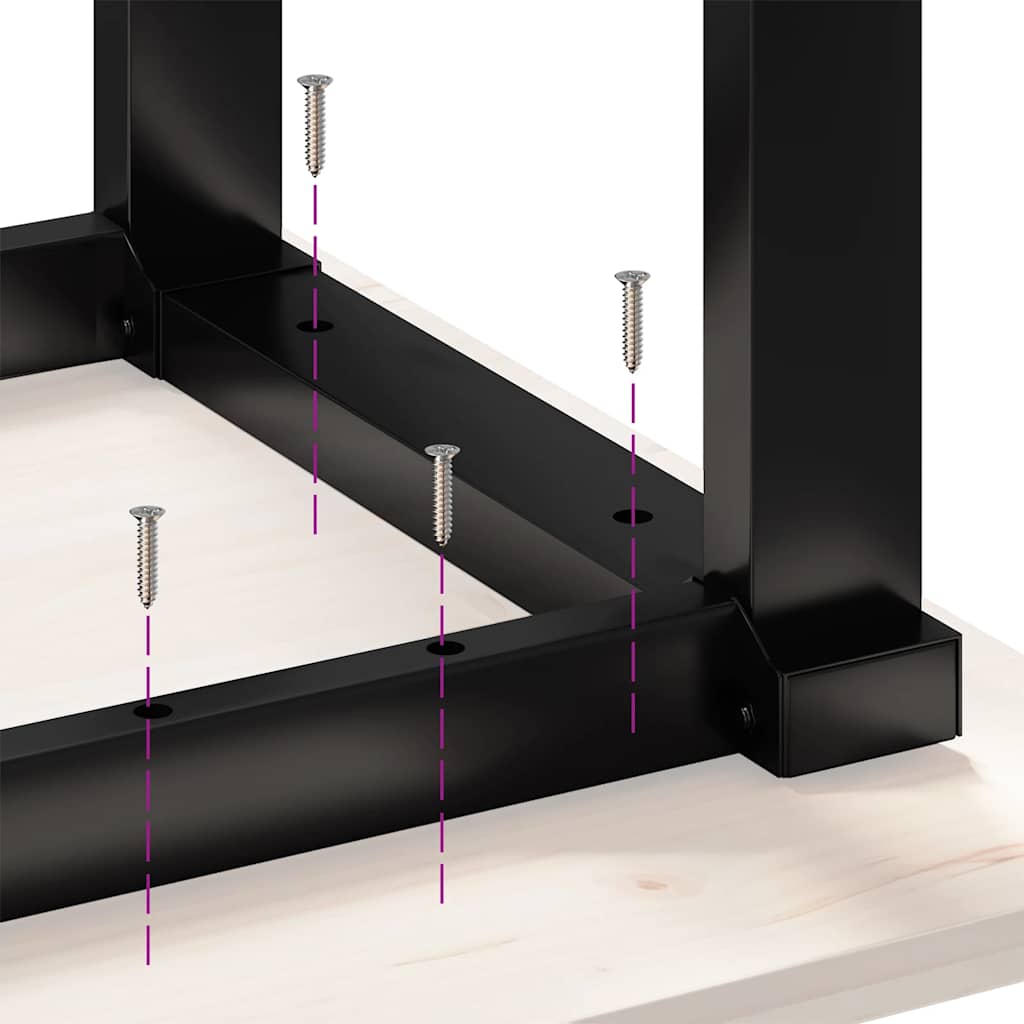 vidaXL Esstisch-Gestell in O-Form 60x60x73 cm Stahl