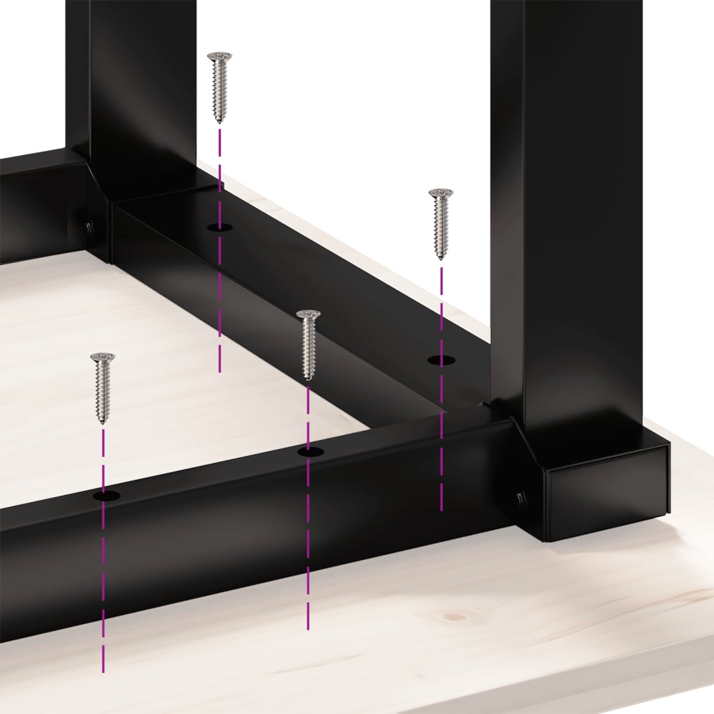 vidaXL Esstisch-Gestell in O-Form 80x40x73 cm Stahl