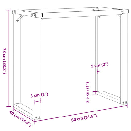 vidaXL Esstisch-Gestell in O-Form 80x40x73 cm Stahl
